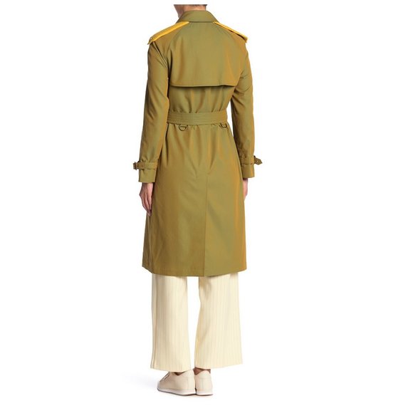 NWT Burberry Contrast Knit Trim Trench Coat- Work to Date Night - size US 4 - Picture 3 of 15